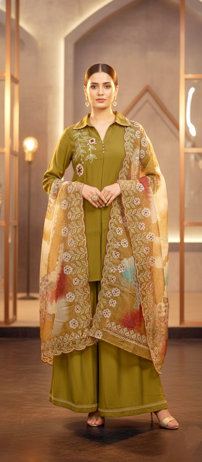 Wide-leg palazzo trousers for a modern